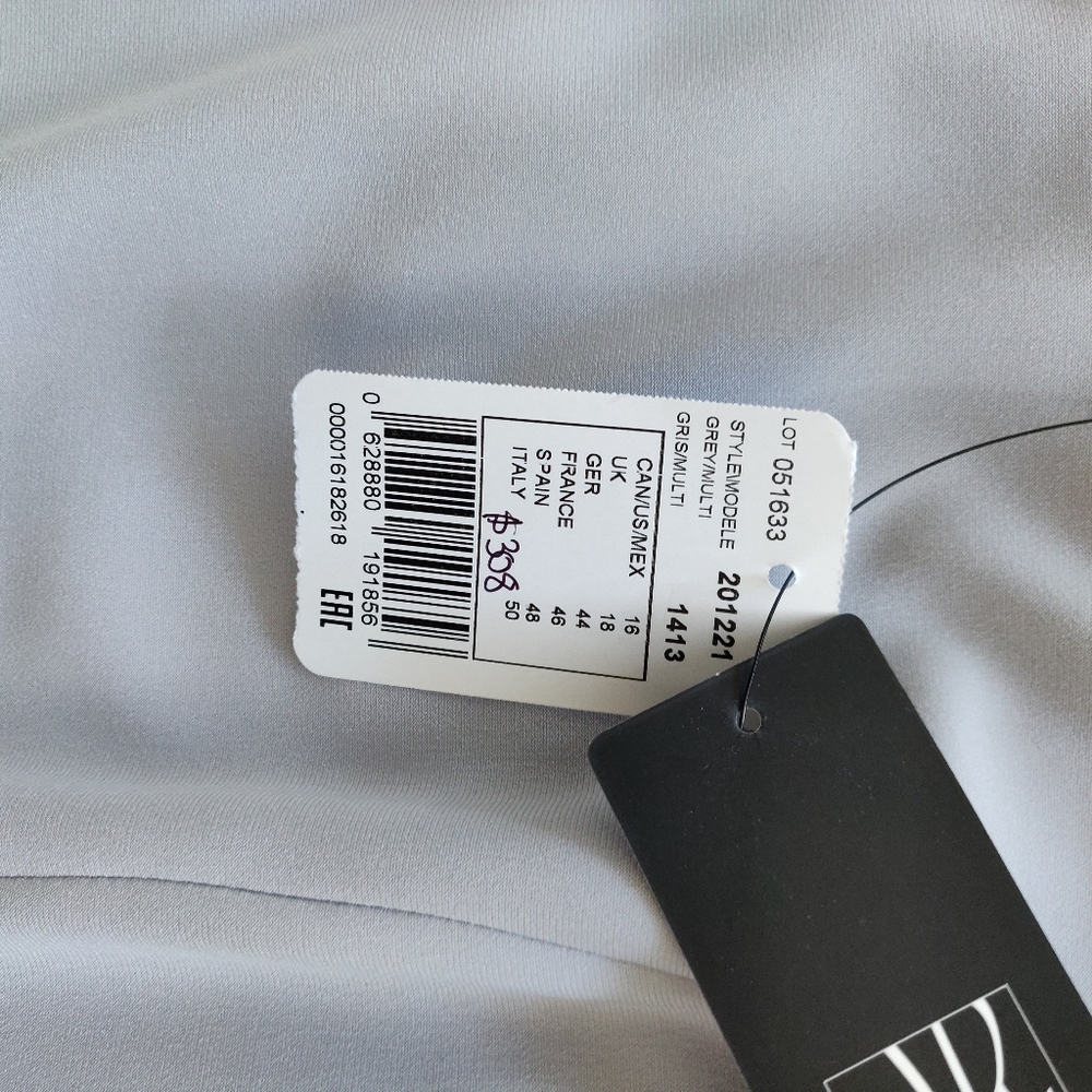Joseph Ribkroff grey and floral party dress - Picture 5 of 5